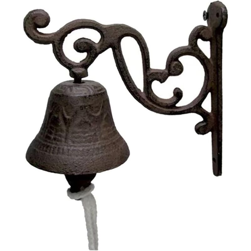 foto del prodotto campanello in ghisa, campanello da cena vintage in ghisa come campanello della porta d ingresso campanello da cena da parete per interni ed esterni