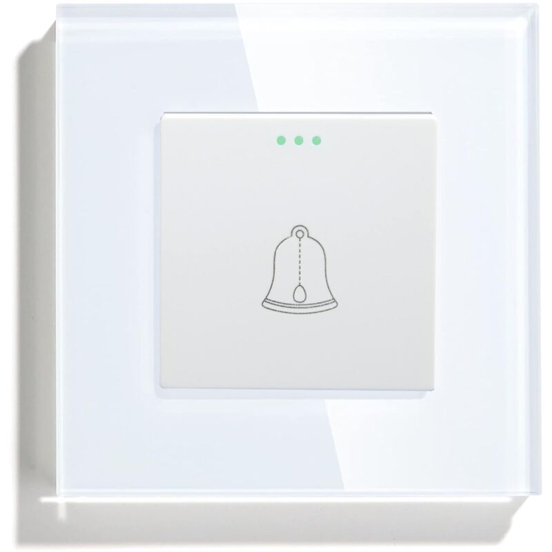 foto del prodotto campanello meccanico interruttore impulsi bianco