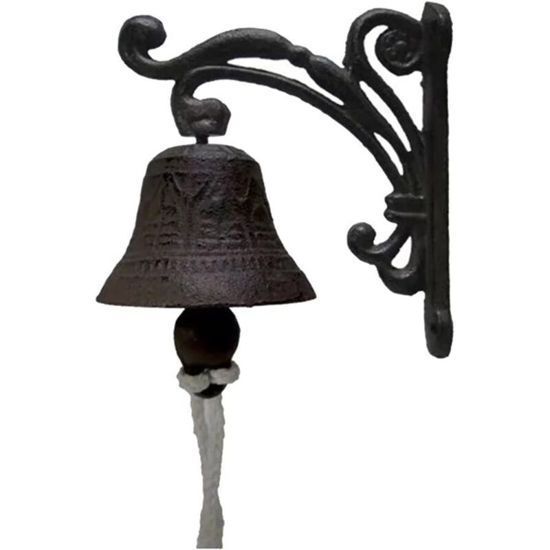 foto del prodotto campanello per cena in ghisa, campanello per porta d ingresso in ghisa campanello per cena da parete per interni ed esterni per la decorazione