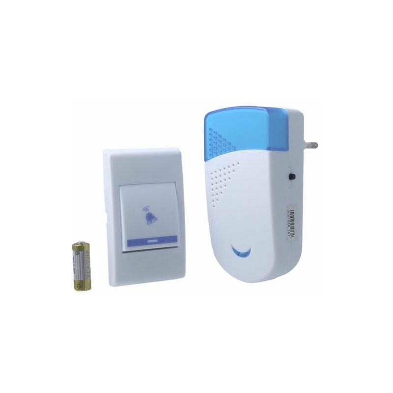 foto del prodotto campanello senza fili 220v con spina eu 80 metri di portata ip20 a8603