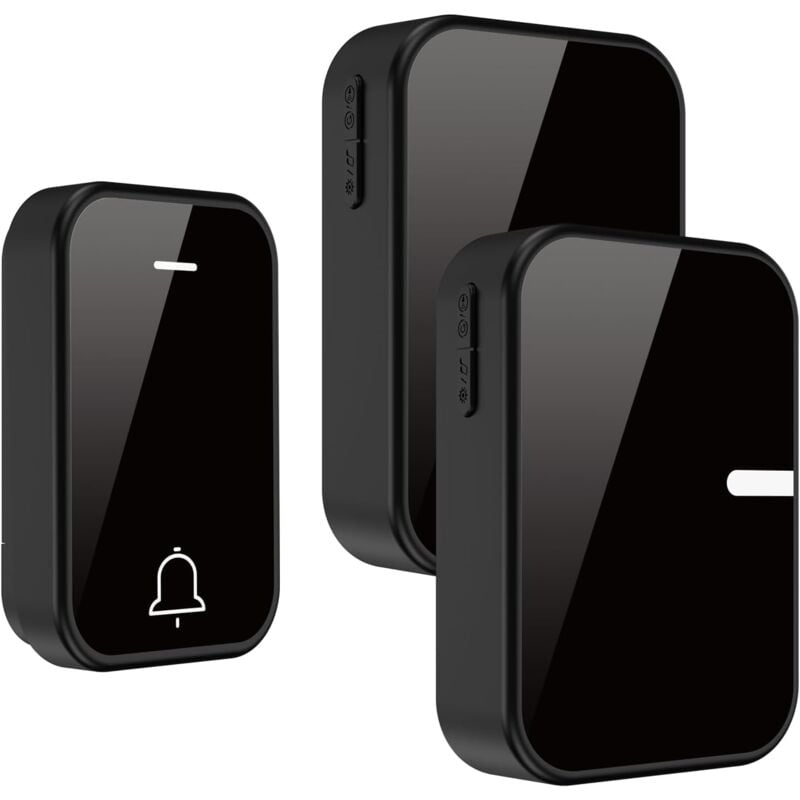 foto del prodotto campanello senza fili, campanello senza fili impermeabile per la casa, kit campanello senza batteria, 38 suonerie, 4 livelli di volume regolabili 1