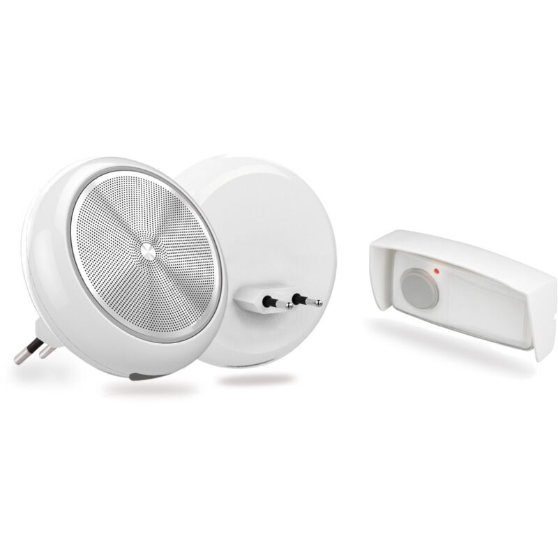 foto del prodotto campanello senza fili con presa da inserire, plugbell 100, csf0080 scs sentinel