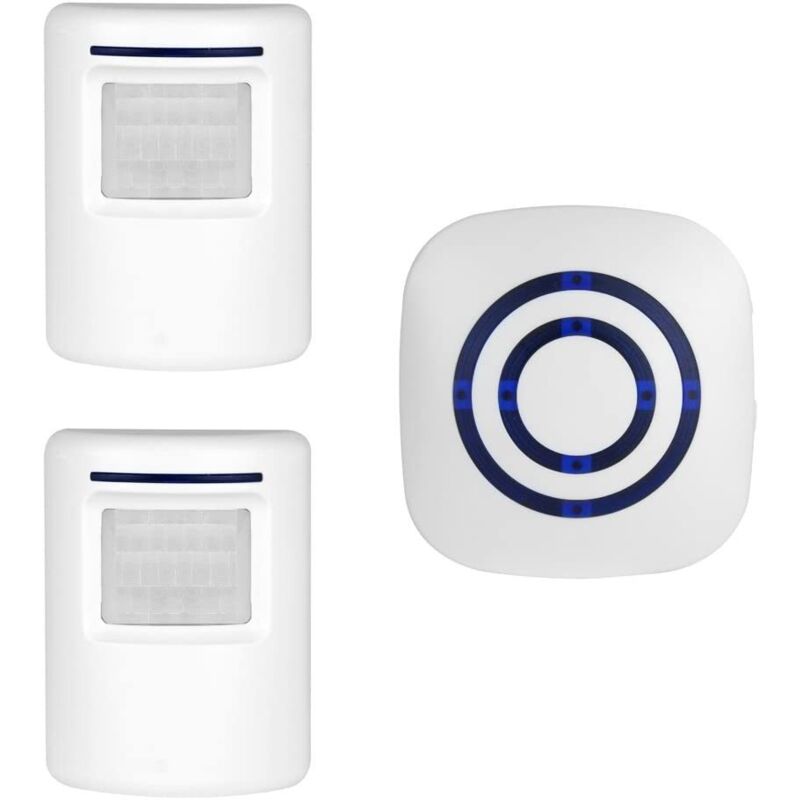 foto del prodotto campanello senza fili, portata 150 metri, campanello senza fili impermeabile, kit campanello con led e 36 melodie a 4 livelli di volume per casa,