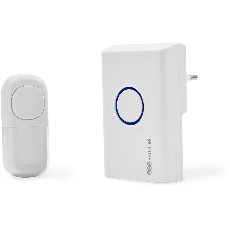 foto del prodotto campanello senza fili senza batterie, con la presa da inserire, onebell 80 eco, csf0092 scs sentinel