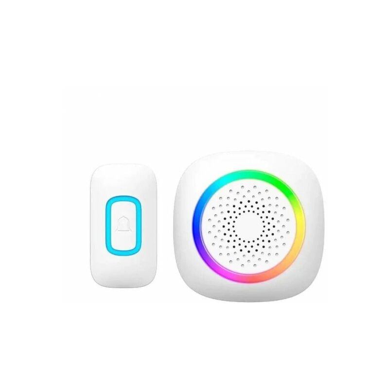 foto del prodotto campanello senza fili wireless per casa ufficio luce rgb 60 melodie rl 3995