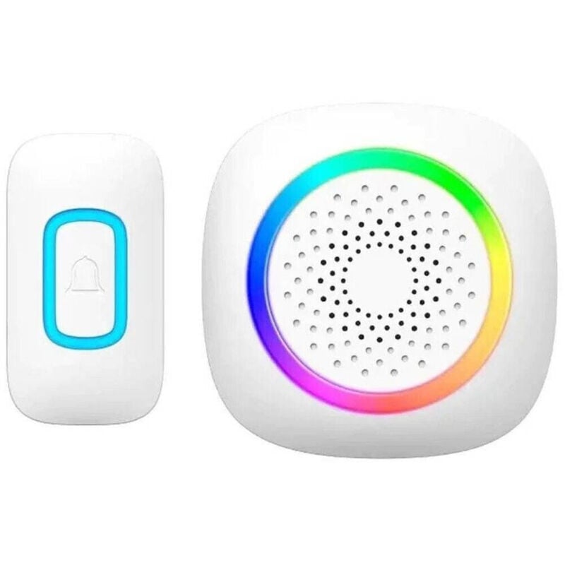 foto del prodotto campanello senza fili wireless per casa ufficio luce rgb 60 melodie rl 3995 trade shop traesio