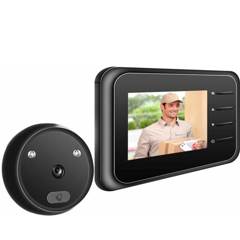 foto del prodotto campanello wifi spioncino per porta spioncino telecamera per porta telecamera per campanello con monitor wireless visualizzazione live disponibile