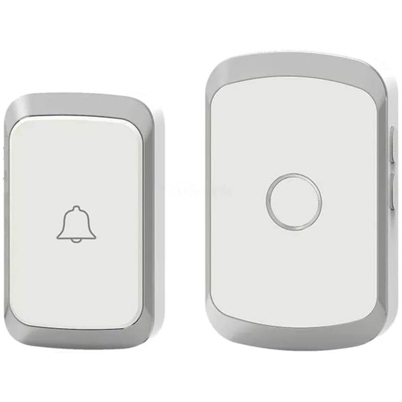foto del prodotto campanello wireless, campanello led per casa intelligente, 1 campanello e 1 pulsante entro 300 metri, nero