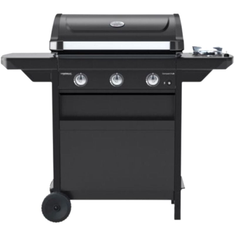 foto del prodotto campingaz barbecue a gas 3 bruciatori in acciaio fornello laterale e coperchio con termometro compact 3ls