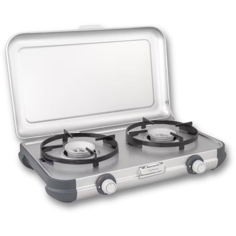 foto del prodotto campingaz fornello cucinino bb gas portatile due fuochi leggero e compatto con coperchio acciaio smaltato kitchen 2