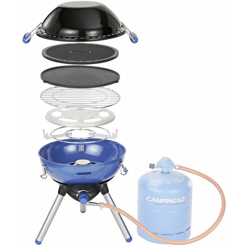 foto del prodotto campingaz party grill 400 barbecue campeggio portatile e fornello a gas tutto in uno, con griglia, piastra, plancha, wok 2000 w ideale per