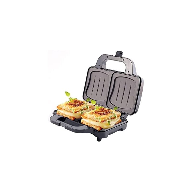 foto del prodotto camry cr3054 sandwich maker elettrico xl per 2 panini, piastre antiaderenti, temperatura automatica, compatto, finitura in acciaio inox, 1300w