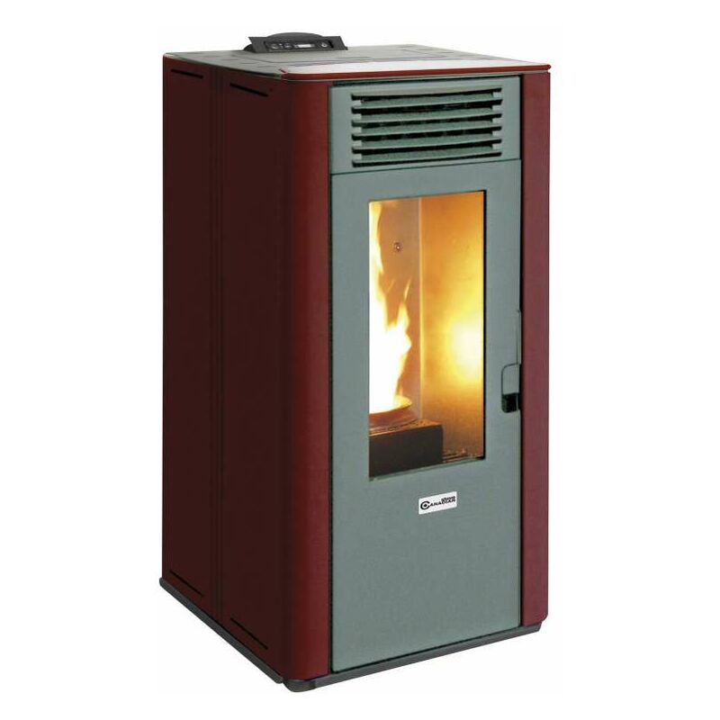 foto del prodotto canadian stove stufa a pellet design 10c bordeaux 47x99 cm