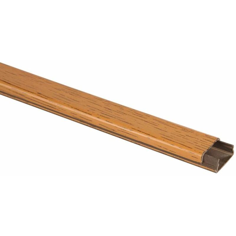 foto del prodotto canale portacavo adesivo ad 1 via 20 x 10 mm 2 metri legno chiaro