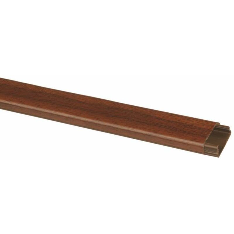 foto del prodotto canale portacavo adesivo ad 1 via 20 x 10 mm 2 metri legno scuro