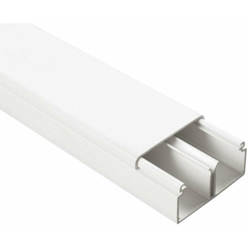 foto del prodotto canale portacavo bianco 2m x 40mm x 20mm poly pool