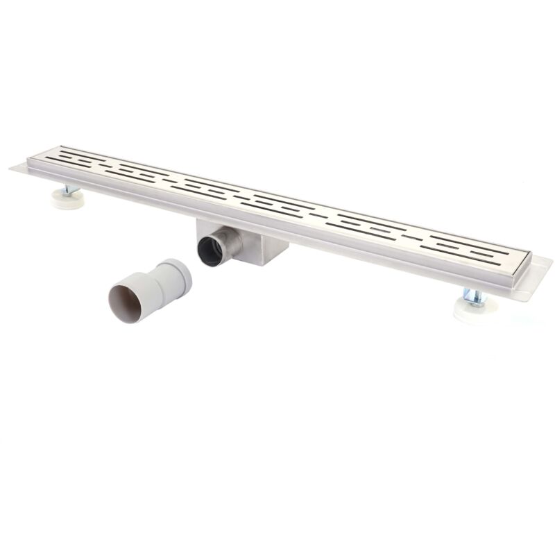 foto del prodotto canaletta di scarico per docce piastrellate hhg 816a acciaio inox, 110cm