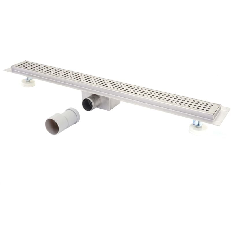 foto del prodotto canaletta di scarico per docce piastrellate hhg 824b acciaio inox, 110cm