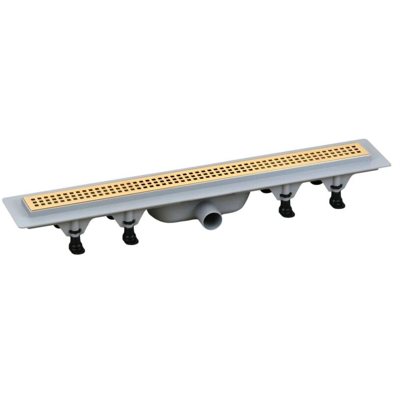 foto del prodotto canaletta di scolo per doccia 455x122 mm in colore oro vicario dp400 ds1.04 oro