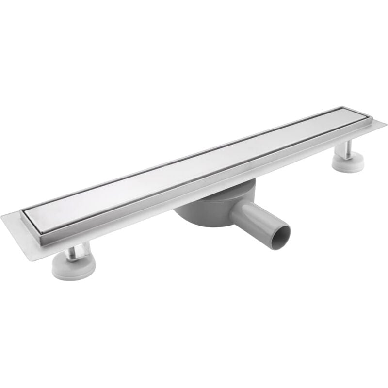 foto del prodotto canaletta doccia italiana 60 cm, pannello 2 in 1, con sifone 360 e filtro italiano da piastrellare, scarico pavimento doccia modello 2 in 1, acciaio