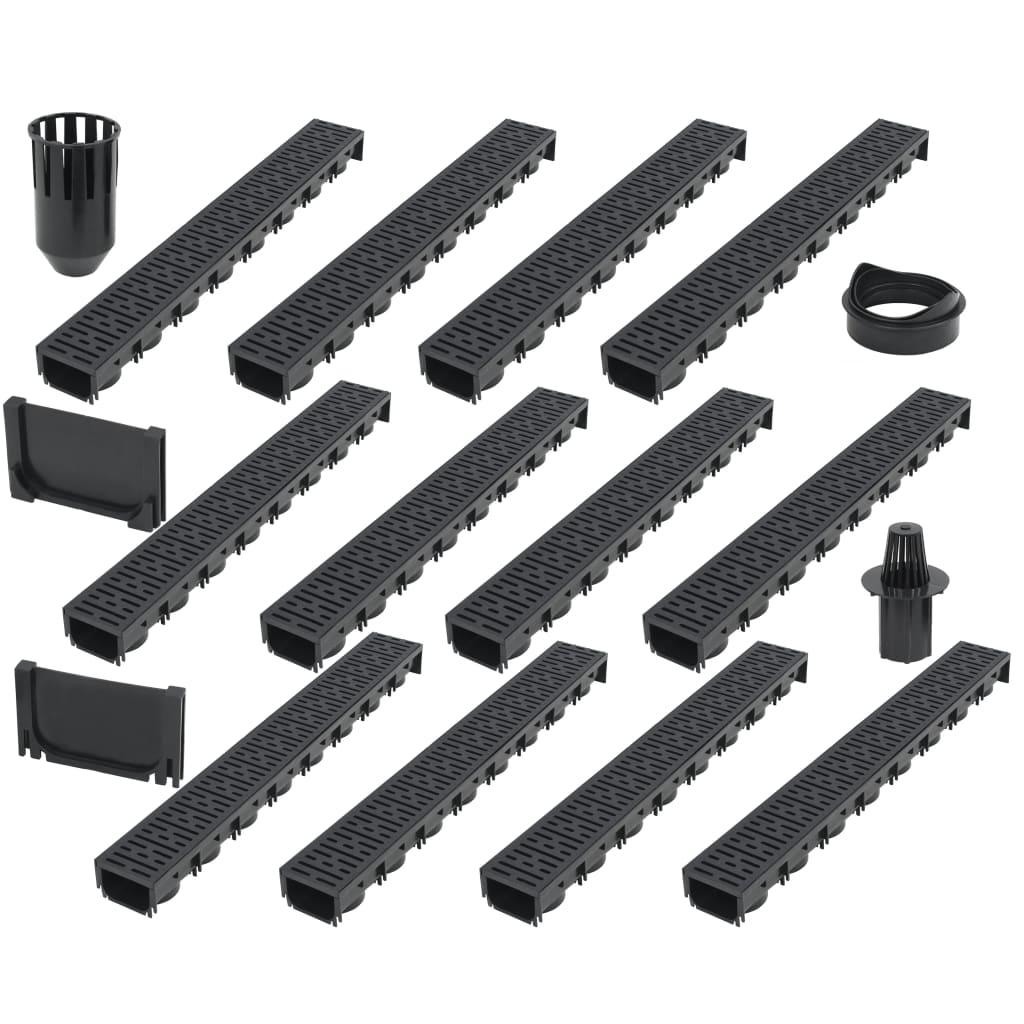 foto del prodotto canali di drenaggio 12 pz plastica 12 m 02 0002989