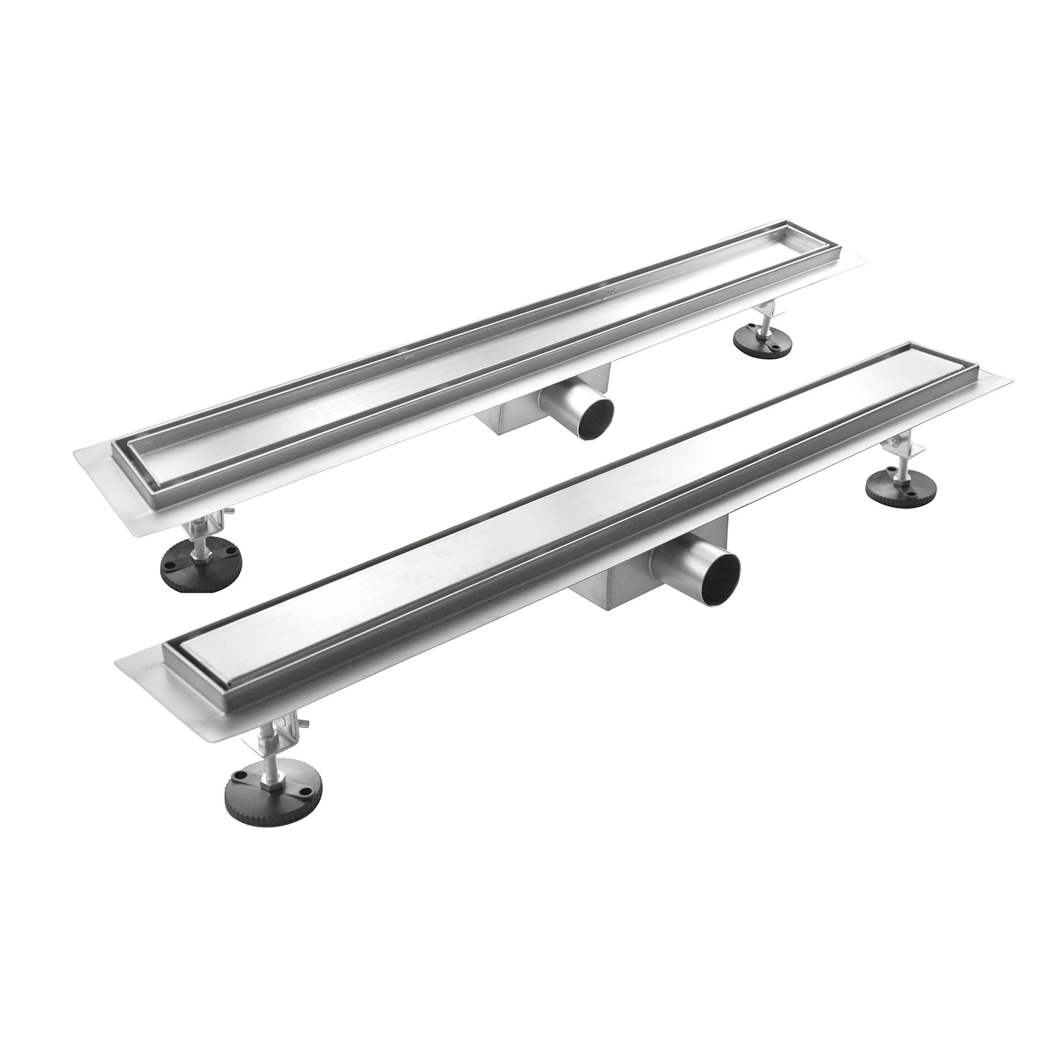 foto del prodotto canalina di scarico in acciaio inox 60x 7 cm a pavimento regolabile mod. style