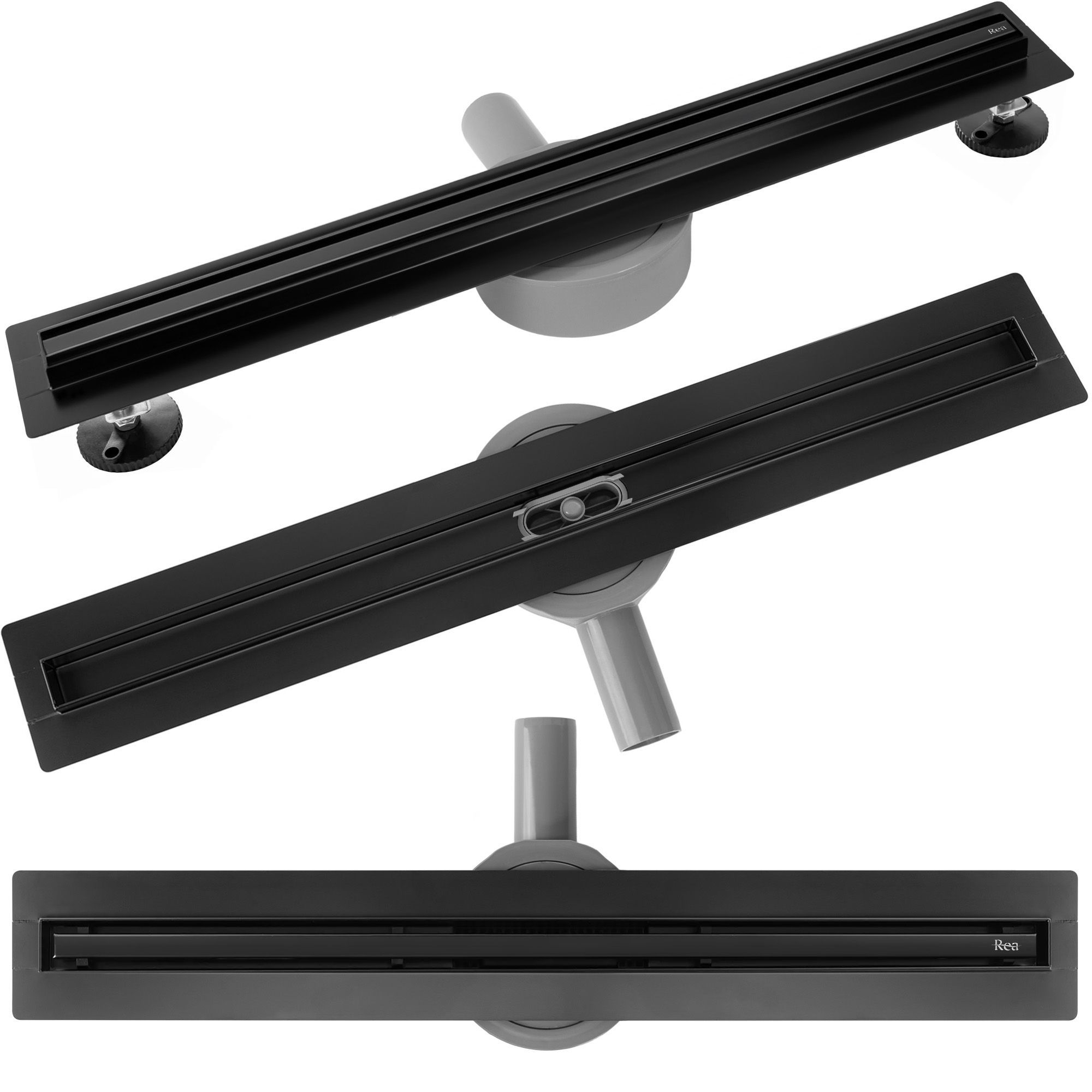 foto del prodotto canalina di scarico neox slim pro black 100
