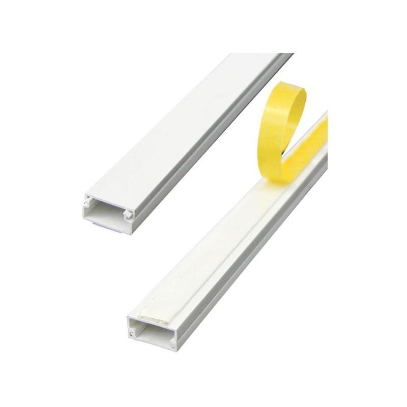 foto del prodotto canalina electraline autoadesiva 15x10mm 2 metri bianca - 60797