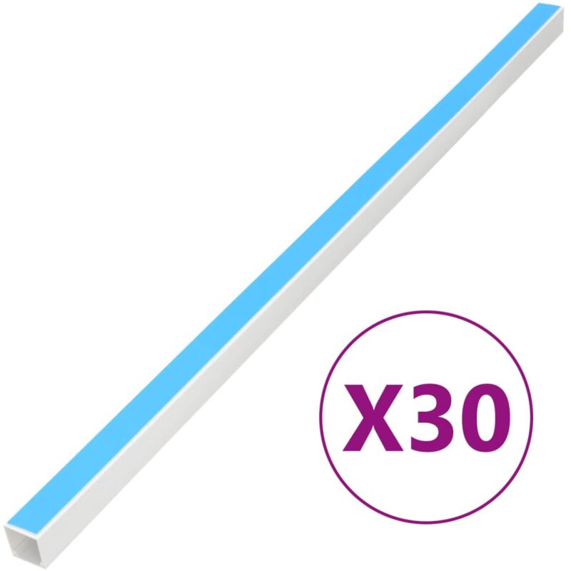 foto del prodotto canalina per cavi autoadesiva 30x20 mm 30 m in pvc vidaxl