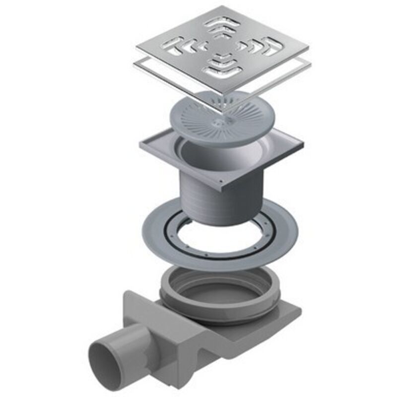 foto del prodotto canalina scarico doccia quadrata angolo 15x15