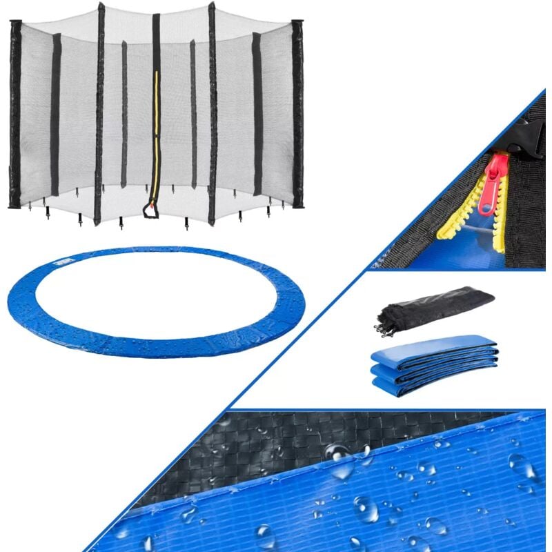foto del prodotto canbolat vertriebs gmbh arebos rete di protezione trampolino protezione del bordo 460 cm 8 bastones