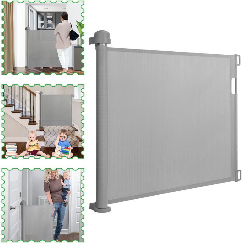 foto del prodotto cancelletti e barriere di sicurezza griglia di protezione per scale, estensibile da 0 a 180 cm, per porte e scale, per neonati e animali domestici,