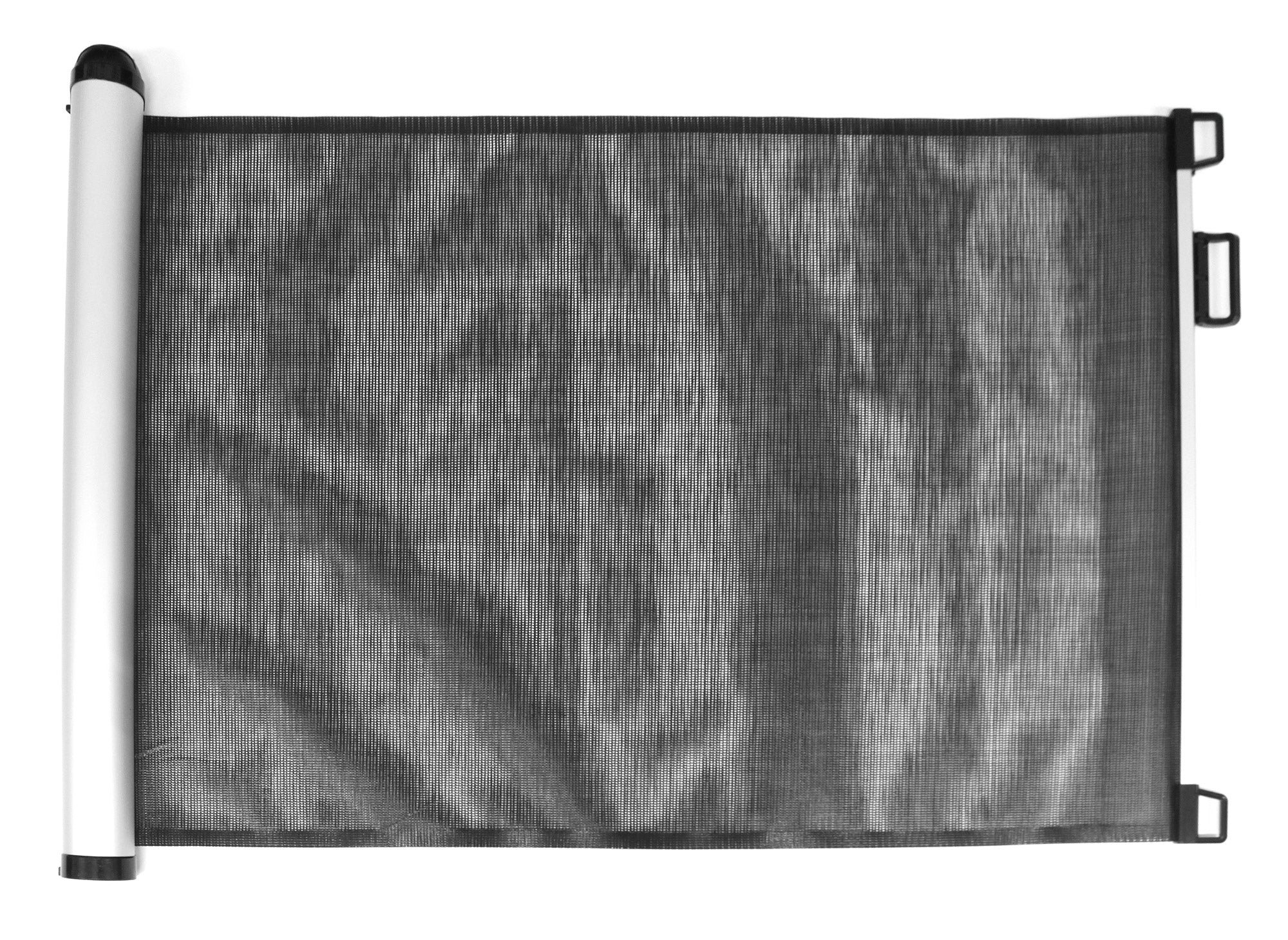 foto del prodotto cancelletto bambini barriera di protezione riavvolgibile 130x8x88 cm fadi luxe nero
