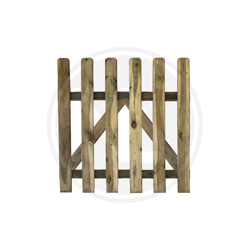 foto del prodotto cancelletto cancello in legno impregnato per giardino cm. 100x80h