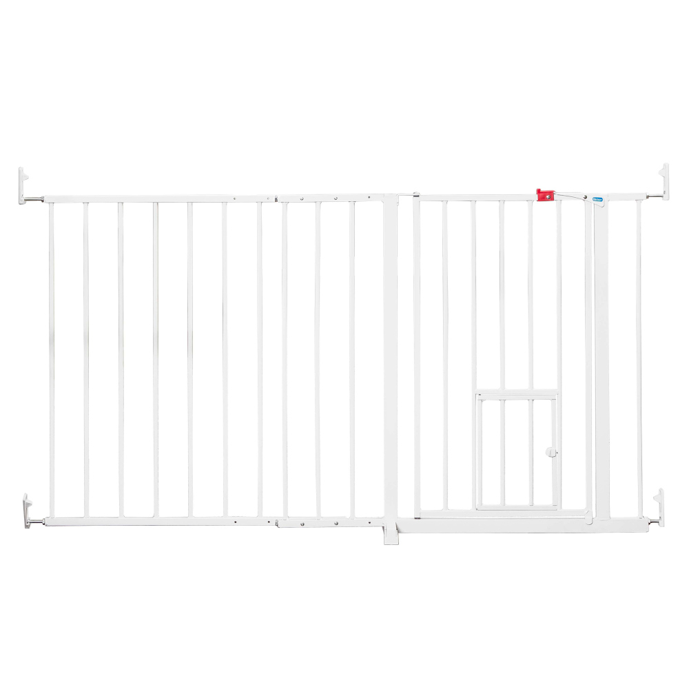 foto del prodotto cancelletto carlson extra large con mini porta per cani h 76 cm, p 129 cm fino a 150 cm