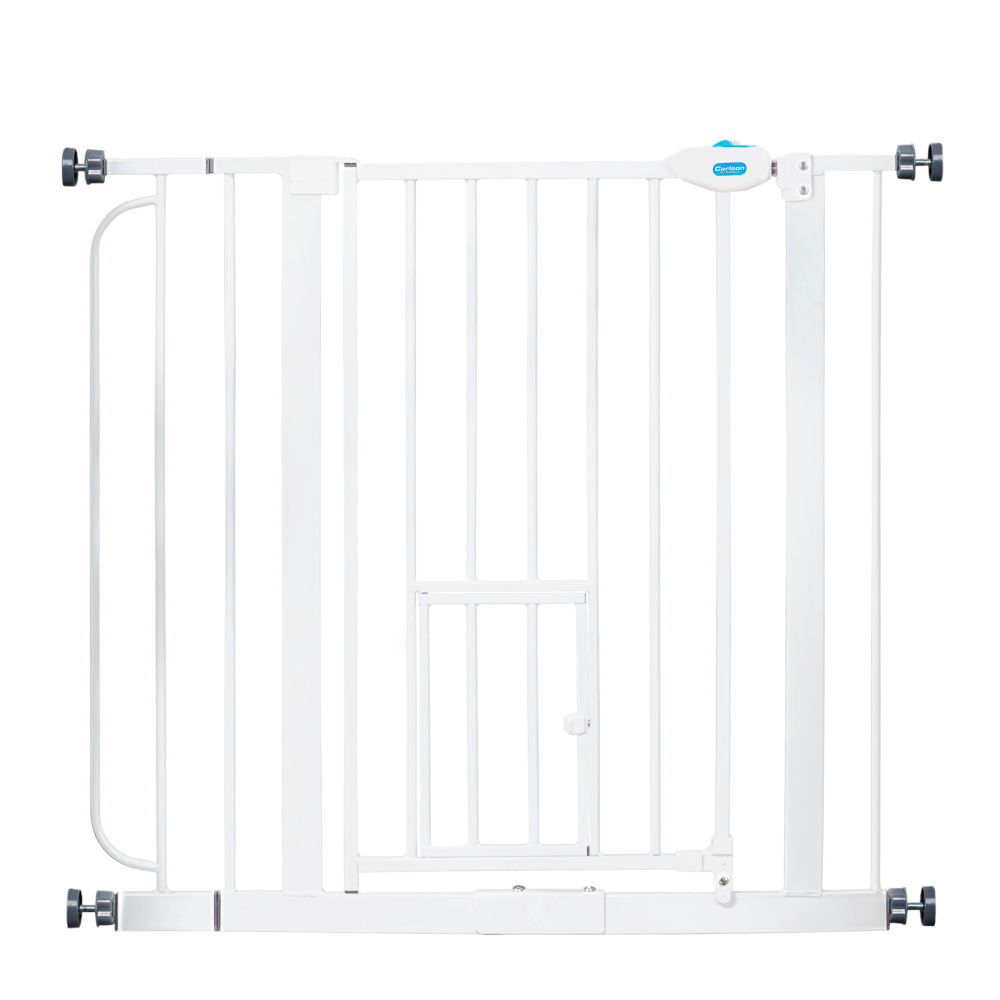 foto del prodotto cancelletto carlson pet gate con mini porta per cani h 76,2 cm, p 73,66 cm fino a 92,71 cm