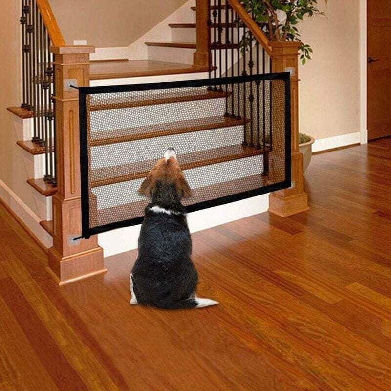 immagine 0 del prodotto cancelletto di sicurezza per cani, cancelletto retrattile pieghevole per scale, cancelletto di sicurezza per cani e neonati, nero dimensioni 70110