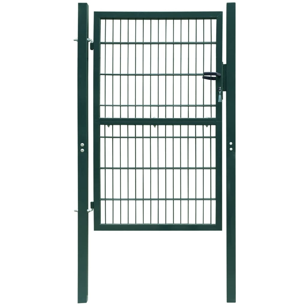 foto del prodotto cancello da giardino 2d singolo verde 106 x 230 cm cod mxl 50361