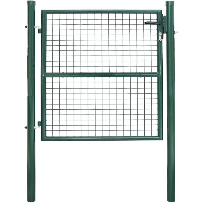 foto del prodotto cancello da giardino in acciaio zincato, porta da giardino, cancello per recinzione, cancello per cortile, con serratura di qualit , maniglia e