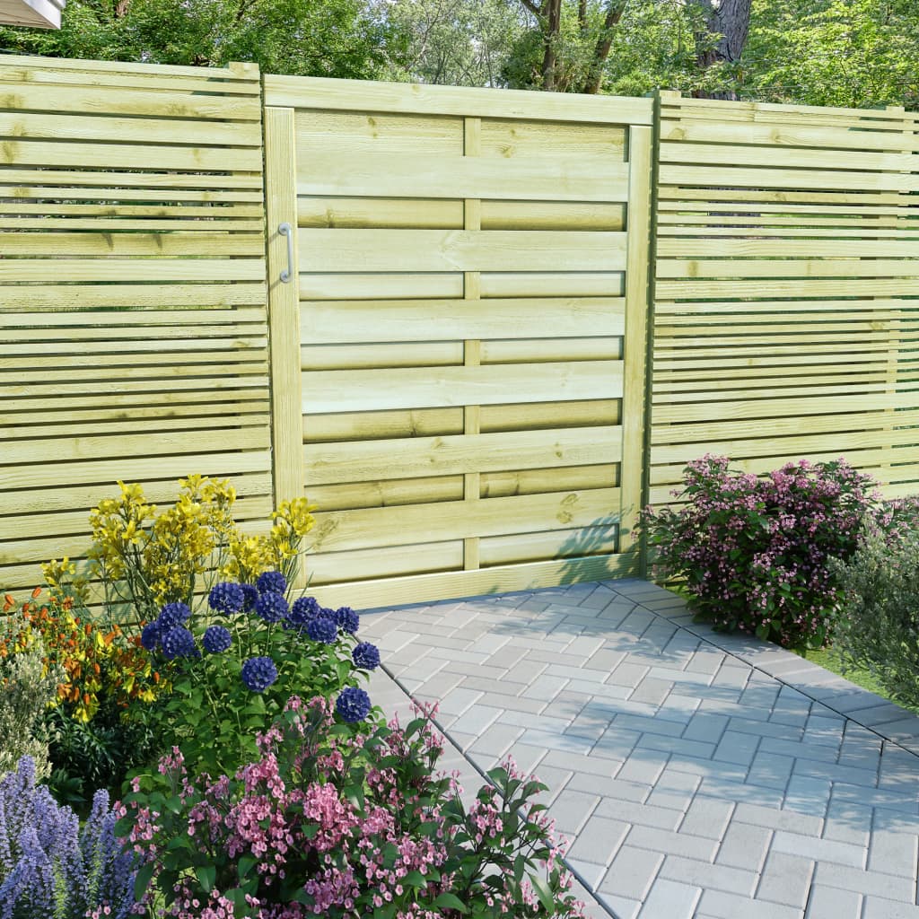 foto del prodotto cancello da giardino in legno impregnato 100x125 cm verde cod mxl 52738