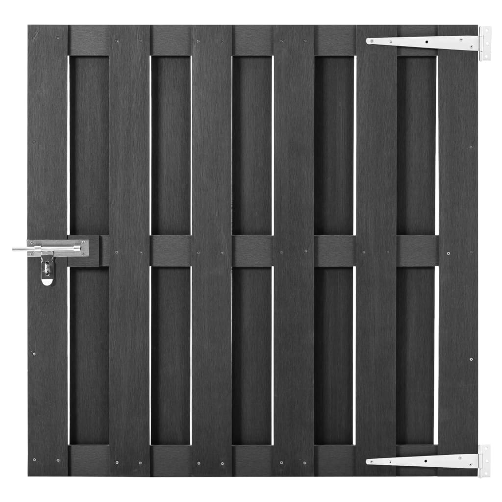 foto del prodotto cancello da giardino in wpc 100x100 cm grigio cod mxl 46769