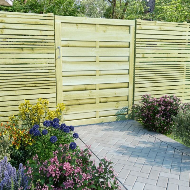 foto del prodotto cancello da giardino legno di pino impregnato 100x125 cm verde vidaxl