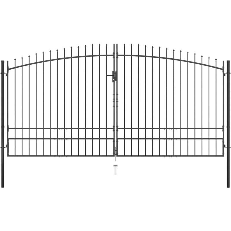 foto del prodotto cancello doppio con punte a lancia 400x248 cm cod mxl 53967