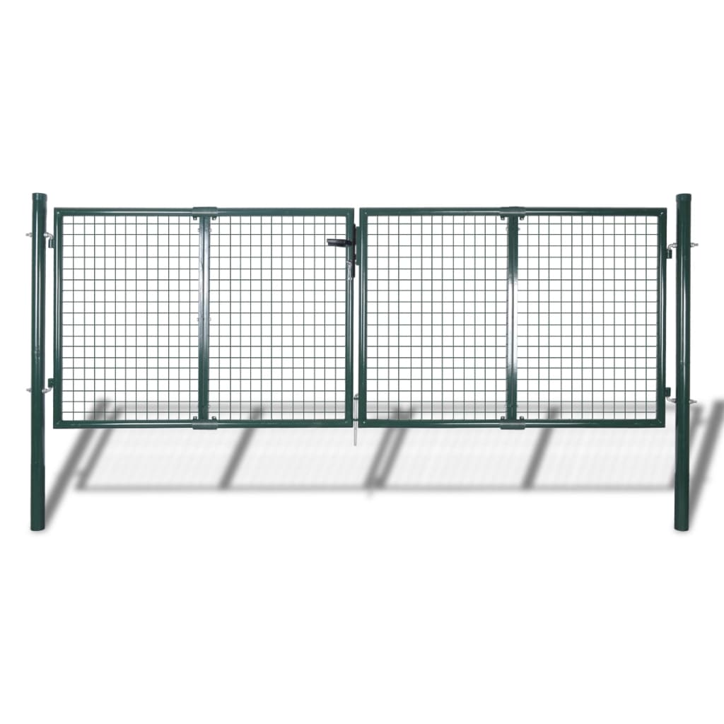 foto del prodotto cancello in acciaio 306x150 cm verde cod mxl 51110