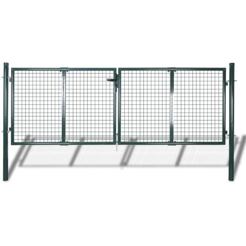 foto del prodotto cancello in acciaio 306x150 cm verde vidaxl 826297