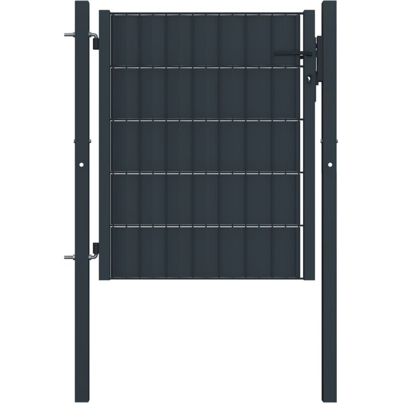 foto del prodotto cancello in acciaio resistente con chiavi antracite varie dimensioni dimensioni 100 x 81 cm