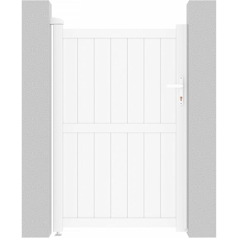 foto del prodotto cancello in alluminio lola 101.2 x 155.9 cm bianco