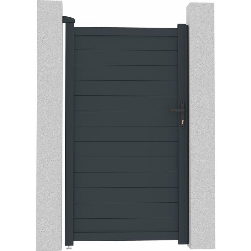 foto del prodotto cancello in alluminio marc 101,2 x 180,9 cm grigio