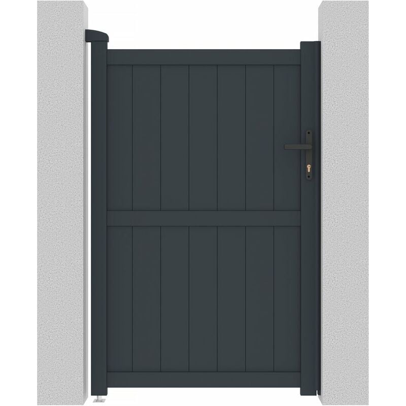 foto del prodotto cancello in alluminio maurice 101.2 x 155.9 cm grigio