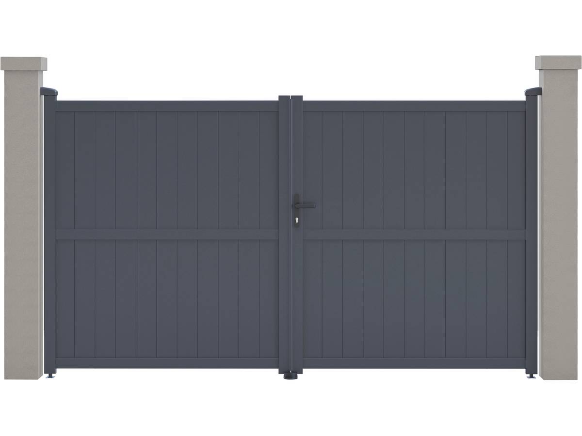 foto del prodotto cancello in alluminio maurice - 299,5 x 155,9 cm - grigio